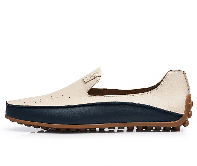 Slip on driving new style casual chaussure white leather shoes men office wear other trendy shoes