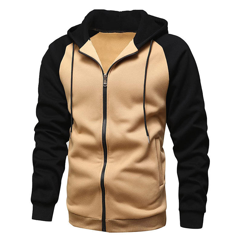Casual coat men custom logo man jacket new autumn full zipper jackets with hooded