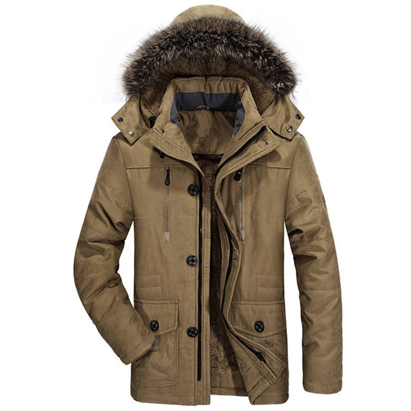 Male Custom Parka Jacket Men's Hooded Warm Coat Winter Parka Jacket