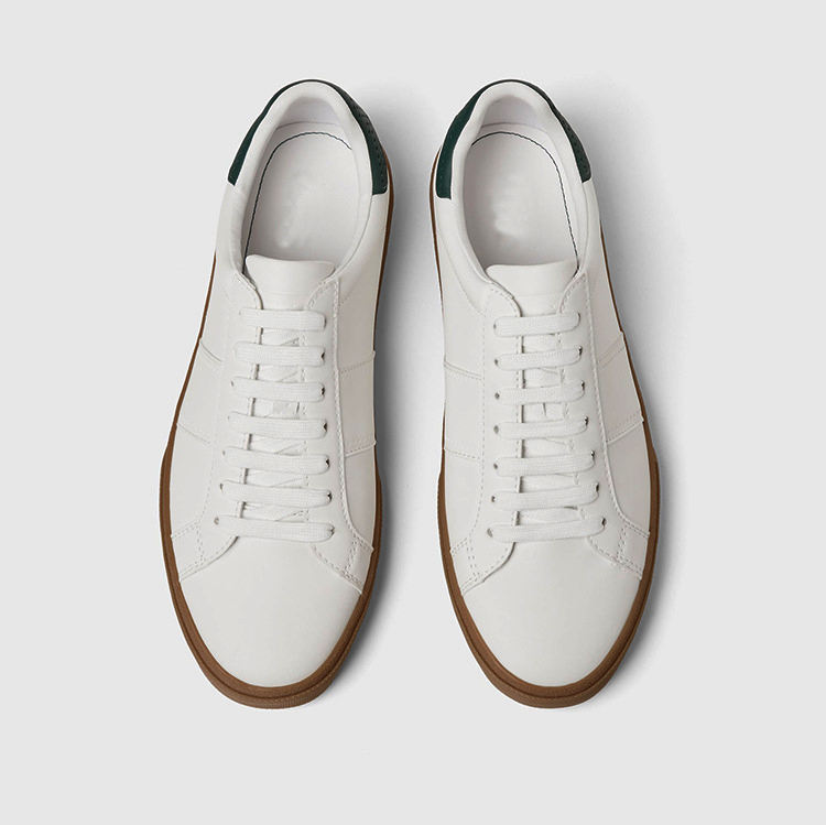 Custom OEM Cruelty-Free PU Upper Daily-wear Sneakers White Casual Style Walking Style Shoes for Men