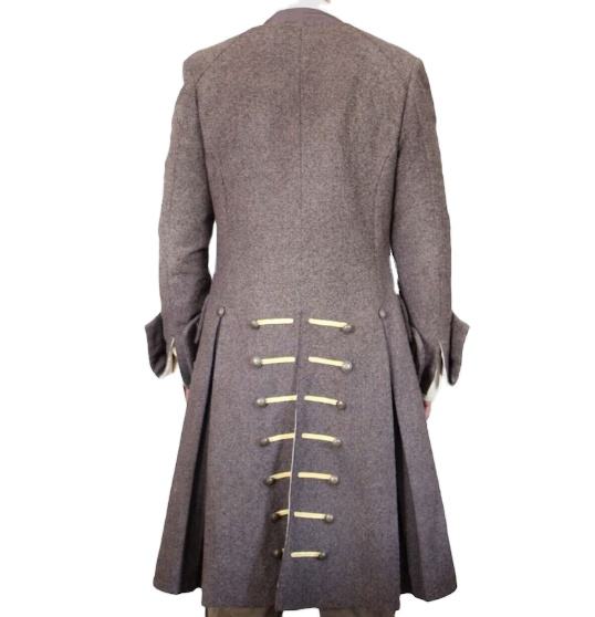 captain traditional 18th century frock gray wool coats