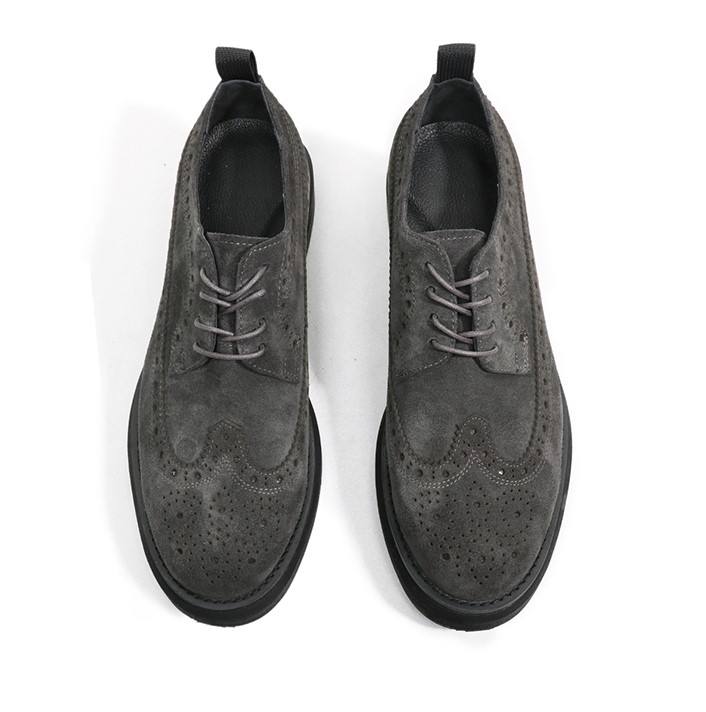 British Style Carved Brogue Lace-up Shoe Men Genuine Leather Trendy Shoes Wholesale Business Laces up Casual Cow Leather Rubber