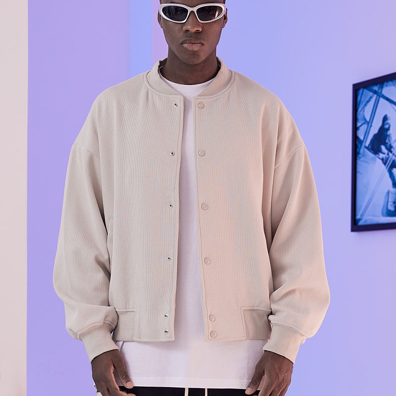 Fashion cardigan loose baseball jacket oversize bomber clothing custom mens jackets for men