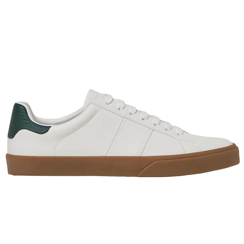 Custom OEM Cruelty-Free PU Upper Daily-wear Sneakers White Casual Style Walking Style Shoes for Men