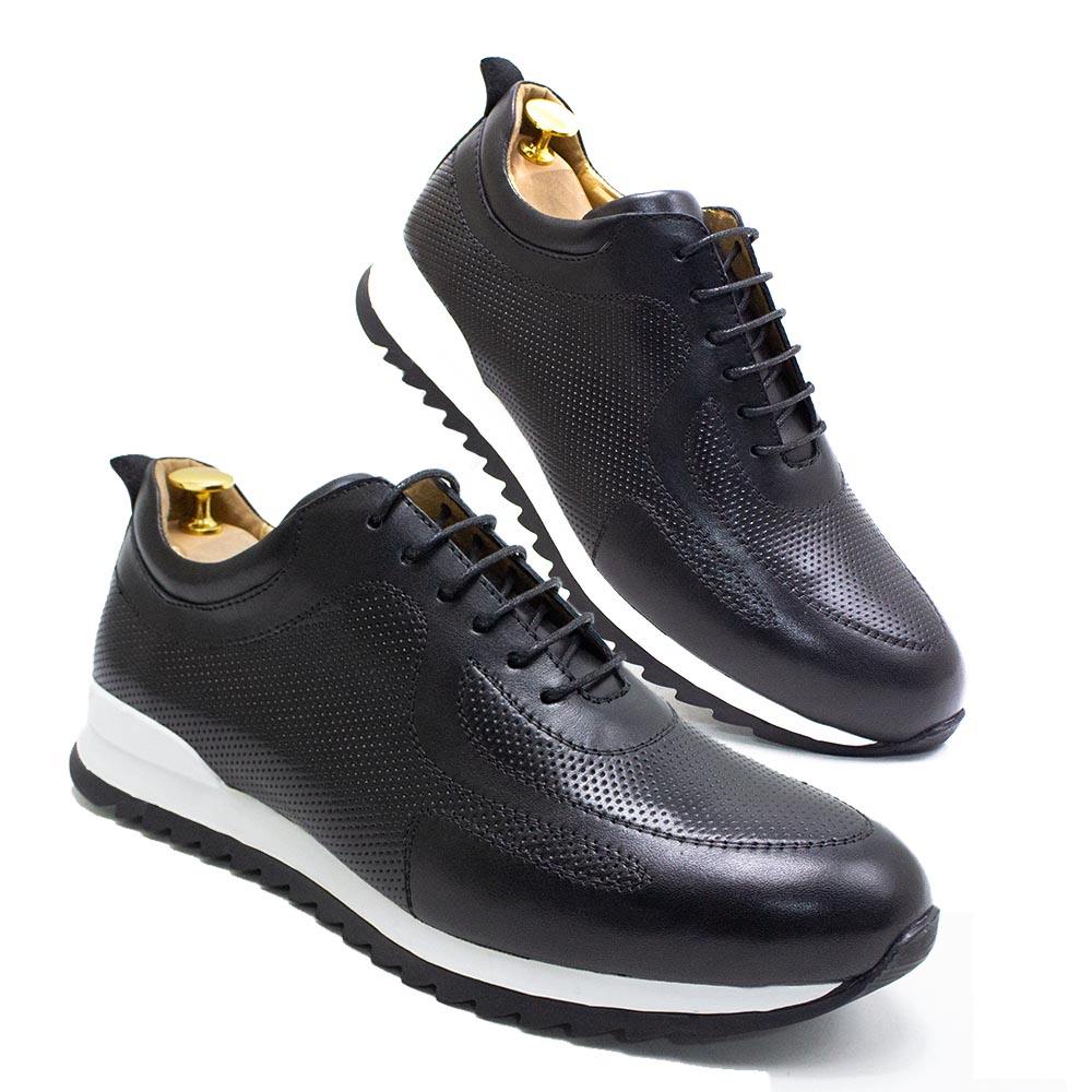 2023 Spring Breathable Men Sports Running Shoes Comfortable Leather Lace Up Casual Sneakers Other trendy Walking Stock Male Shoe