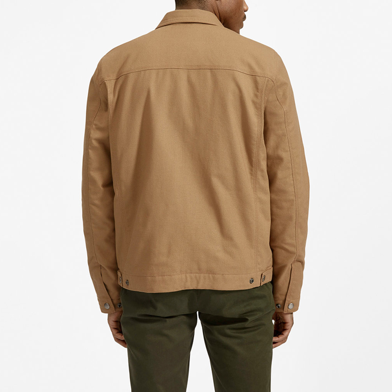 High Quality Men's Vintage Jacket Canvas Filled Cotton Zipper Jacket For Men