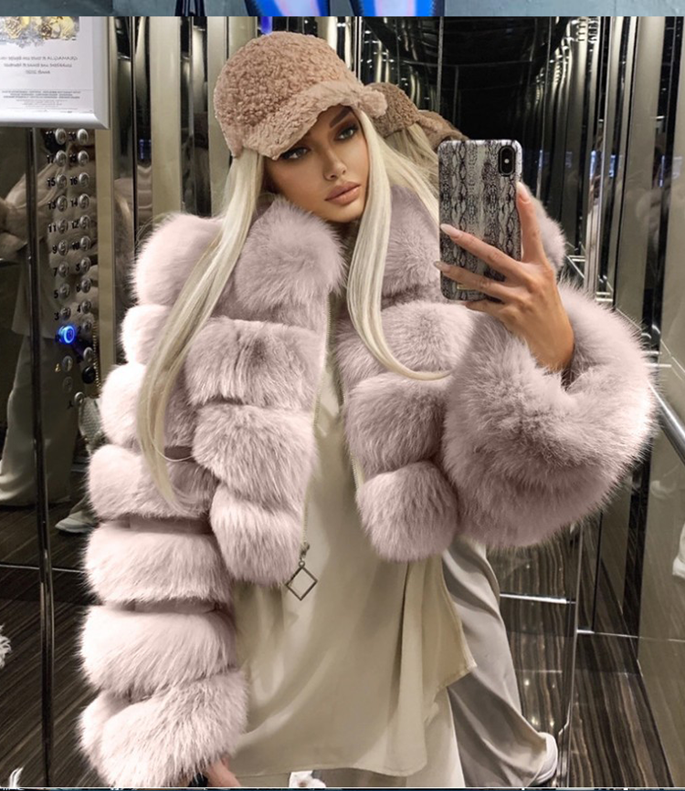 2023 High Grade Luxury Fashionable Supple Winter Commuting Fur Coats For Women