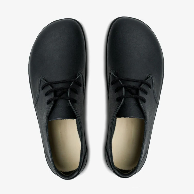 Vintage fashion comfortable trendy shoes men casual leather shoes low cut soft sole ultralight leather barefoot shoes