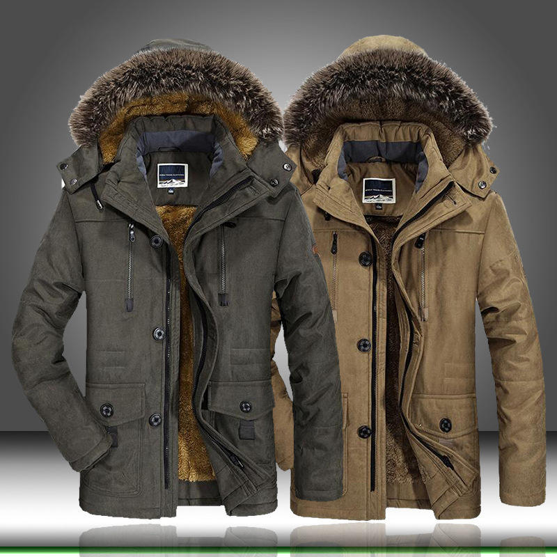 Male Custom Parka Jacket Men's Hooded Warm Coat Winter Parka Jacket